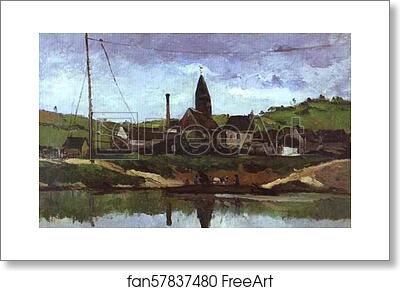 Free art print of View of Bonnières by Paul Cézanne