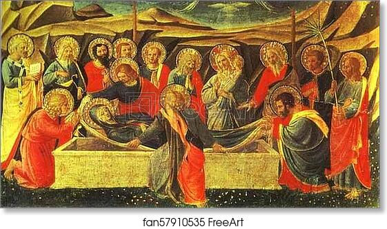 Free art print of Annunciation. The Death of the Virgin by Fra Angelico