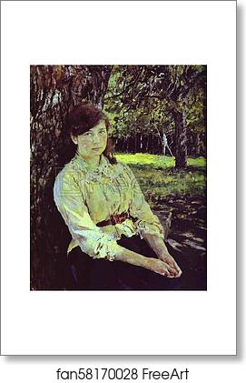 Free art print of Girl in the Sunlight. Portrait of Maria Simonovich by Valentin Serov