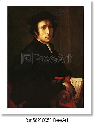 Free art print of Portrait of a Musician by Jacopo Carrucci, Known As Pontormo