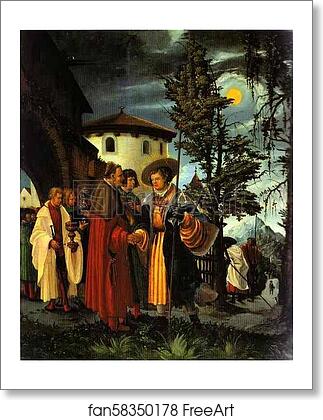 Free art print of The Departure of St. Florian by Albrecht Altdorfer