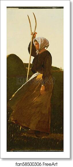 Free art print of Girl with Pitchfork by Winslow Homer Free art print of Girl with Pitchfork by Winslow Homer