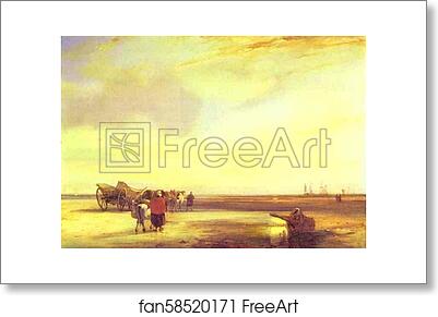 Free art print of Boulogne Sands by Richard Parkes Bonington