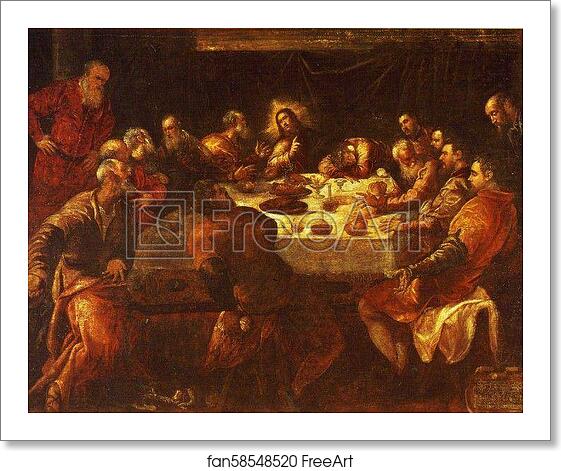 Free art print of The Last Supper by Jacopo Robusti, Called Tintoretto