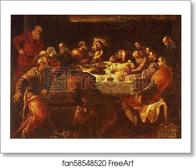 Free art print of The Last Supper by Jacopo Robusti, Called Tintoretto