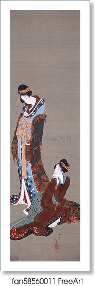 Free art print of Two Beauties by Katsushika Hokusai