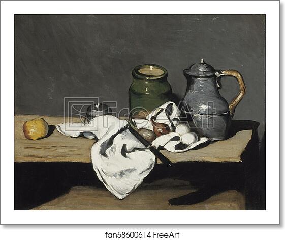 Free art print of Still life with kettle by Paul Cézanne Free art print of Still life with kettle by Paul Cézanne