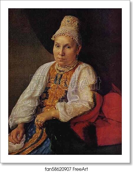 Free art print of Portrait of the Merchant's Wife Obraztsova by Alexey Venetsianov Free art print of Portrait of the Merchant's Wife Obraztsova by Alexey Venetsianov