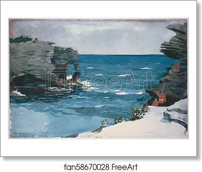 Free art print of Rocky Shore, Bermuda by Winslow Homer Free art print of Rocky Shore, Bermuda by Winslow Homer