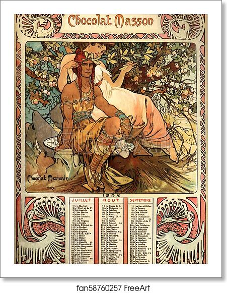 Free art print of Chocolat Masson/Chocolat Mexicain 1898 by Alphonse Mucha