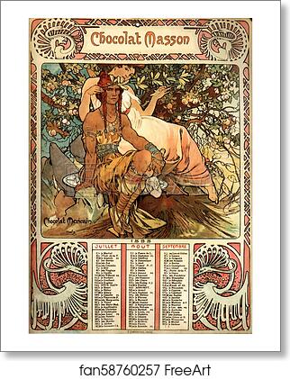 Free art print of Chocolat Masson/Chocolat Mexicain 1898 by Alphonse Mucha Free art print of Chocolat Masson/Chocolat Mexicain 1898 by Alphonse Mucha