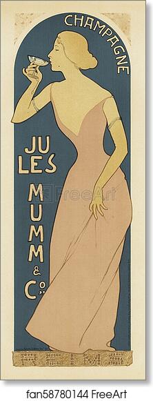 Free art print of Champagne Jules Mumm by Maurice Réalier-Dumas