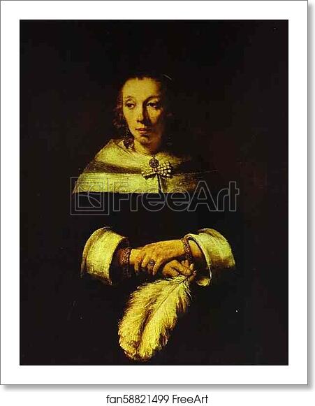 Free art print of Portrait of a Lady with an Ostrich-Feather Fan by Rembrandt Harmenszoon Van Rijn Free art print of Portrait of a Lady with an Ostrich-Feather Fan by Rembrandt Harmenszoon Van Rijn