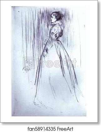 Free art print of The Velvet Dress by James Abbott Mcneill Whistler