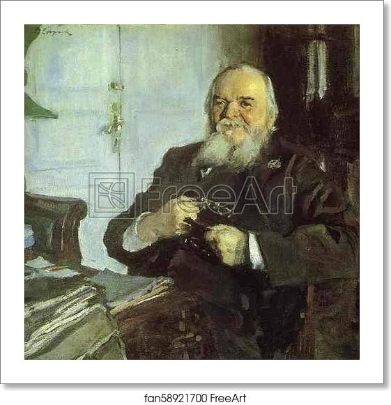 Free art print of Portrait of Alexander Turchaninov by Valentin Serov