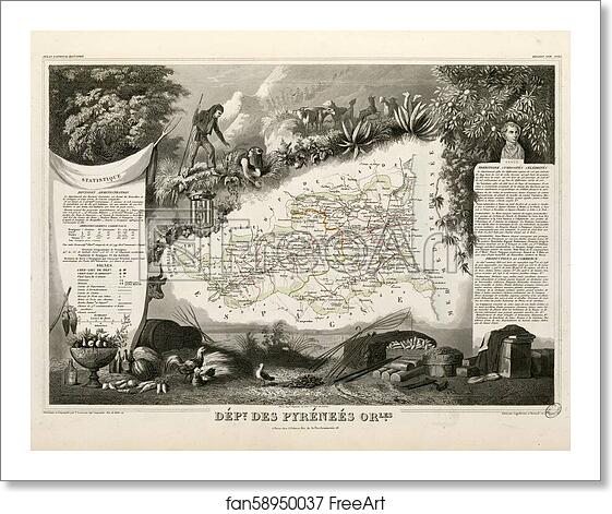 Free art print of Dépt. des Pyrénées Orientales (région sud) by Victor Jules Levasseur Free art print of Dépt. des Pyrénées Orientales (région sud) by Victor Jules Levasseur