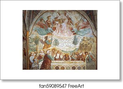 Free art print of Tabernacle of the Madonna delle Tosse: Assumption of the Virgin by Benozzo Gozzoli