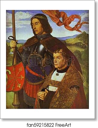 Free art print of Portrait of Francis de Chateaubriand Presented by St. Maurice by Jean Hey, Master Of Moulins