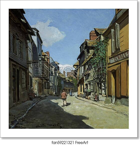 Free art print of Rue de la Bavole, Honfleur by Claude Monet Free art print of Rue de la Bavole, Honfleur by Claude Monet
