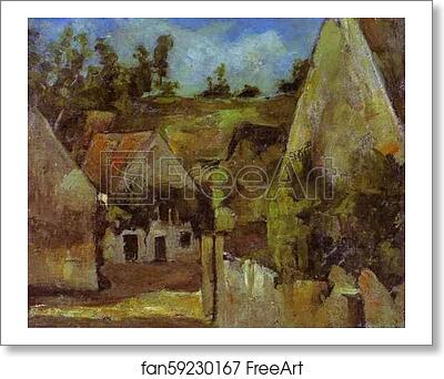 Free art print of Crossroad of the Rue Remy, Auvers by Paul Cézanne Free art print of Crossroad of the Rue Remy, Auvers by Paul Cézanne
