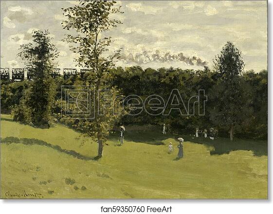 Free art print of Train in the Countryside by Claude Monet