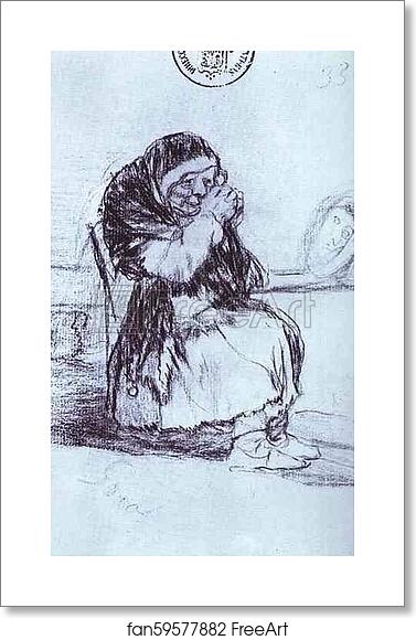 Free art print of The Old Woman with a Mirror by Francisco De Goya Y Lucientes Free art print of The Old Woman with a Mirror by Francisco De Goya Y Lucientes