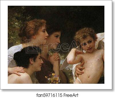 Free art print of Admiration. Detail by William-Adolphe Bouguereau