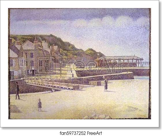 Free art print of Port-en-Bessin by Georges Seurat Free art print of Port-en-Bessin by Georges Seurat