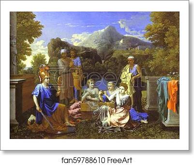 Free art print of Achilles with the Daughters of Lacomede by Nicolas Poussin