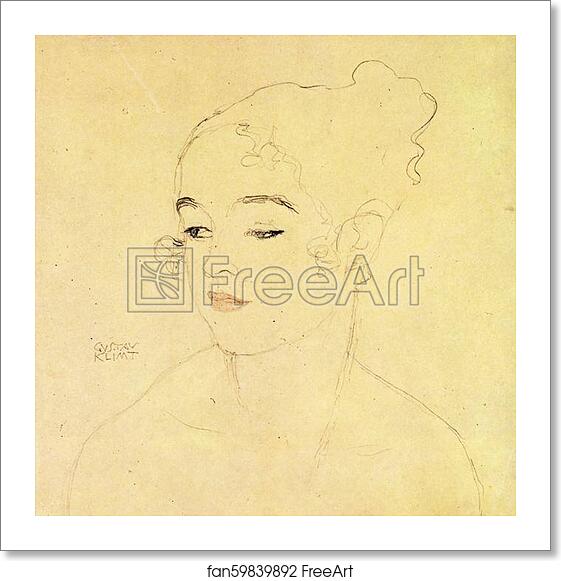 Free art print of Girl's Head Turned Left by Gustav Klimt Free art print of Girl's Head Turned Left by Gustav Klimt