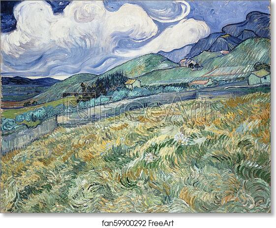 Free art print of Landscape from Saint-Rémy by Vincent Van Gogh