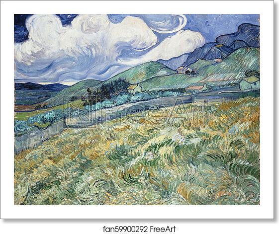 Free art print of Landscape from Saint-Rémy by Vincent Van Gogh Free art print of Landscape from Saint-Rémy by Vincent Van Gogh