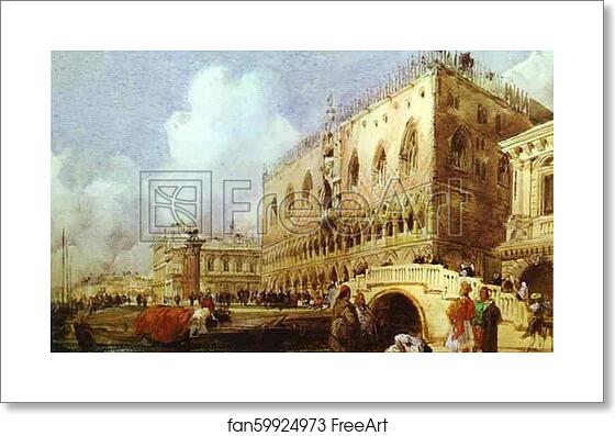 Free art print of The Doge's Palace, Venice by Richard Parkes Bonington Free art print of The Doge's Palace, Venice by Richard Parkes Bonington
