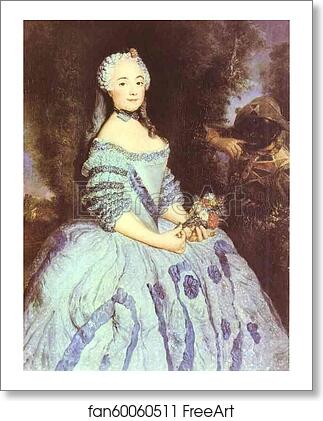 Free art print of The Actress Babette Cochois by Antoine Pesne