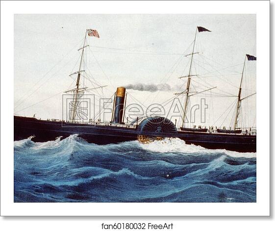 Free art print of The U.S. Mail steamship Baltic (launched 1850) of the Collins Line. by Currier & Ives Free art print of The U.S. Mail steamship Baltic (launched 1850) of the Collins Line. by Currier & Ives