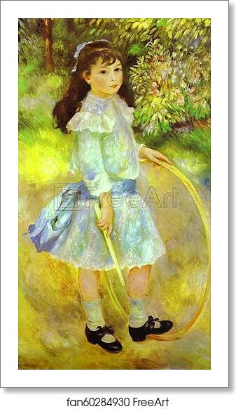Free art print of Girl with a Hoop (Marie Goujon) by Pierre-Auguste Renoir Free art print of Girl with a Hoop (Marie Goujon) by Pierre-Auguste Renoir