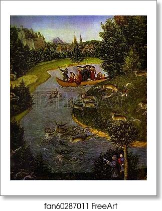 Free art print of A Stag Hunt. Detail by Lucas Cranach The Elder Free art print of A Stag Hunt. Detail by Lucas Cranach The Elder