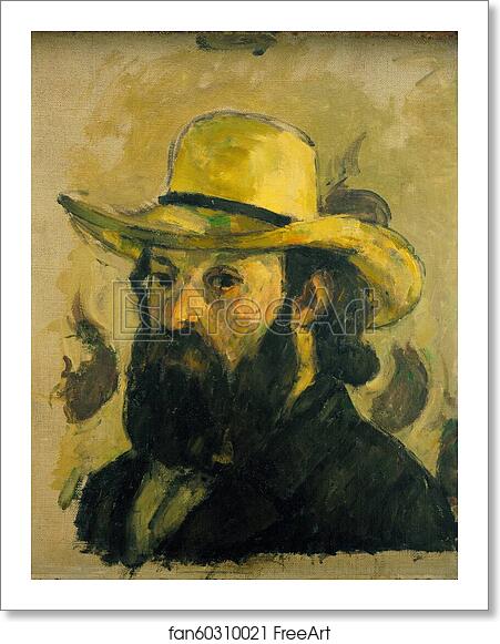 Free art print of Self-Portrait in a Straw Hat by Paul Cézanne Free art print of Self-Portrait in a Straw Hat by Paul Cézanne