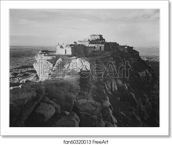 Free art print of Full view of the city on top of mountain, "Walpi, Arizona, 1941.". Photographs of National Parks and Monuments, compiled 1941 - 1942, documenting the period ca. 1933 - 1942. by Ansel Adams (1902-1984) Free art print of Full view of the city on top of mountain, "Walpi, Arizona, 1941.". Photographs of National Parks and Monuments, compiled 1941 - 1942, documenting the period ca. 1933 - 1942. by Ansel Adams (1902-1984)