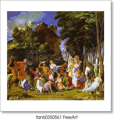Free art print of The Feast of the Gods by Giovanni Bellini
