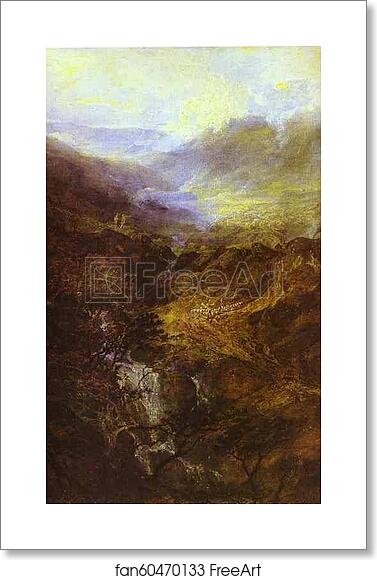 Free art print of Morning Amongst the Coniston Fells, Cumberland by Joseph Mallord William Turner