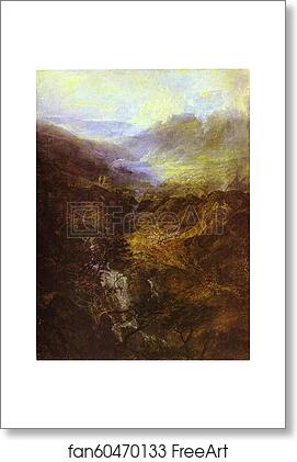 Free art print of Morning Amongst the Coniston Fells, Cumberland by Joseph Mallord William Turner