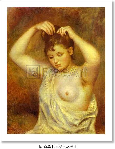 Free art print of Woman Combing Her Hair. (Femme se coiffant) by Pierre-Auguste Renoir Free art print of Woman Combing Her Hair. (Femme se coiffant) by Pierre-Auguste Renoir