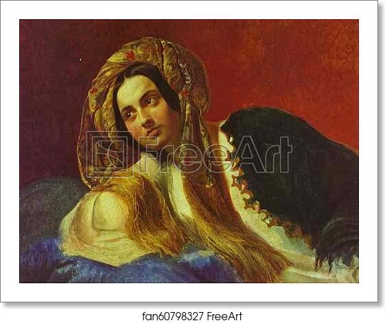 Free art print of A Turkish Girl by Karl Brulloff Free art print of A Turkish Girl by Karl Brulloff