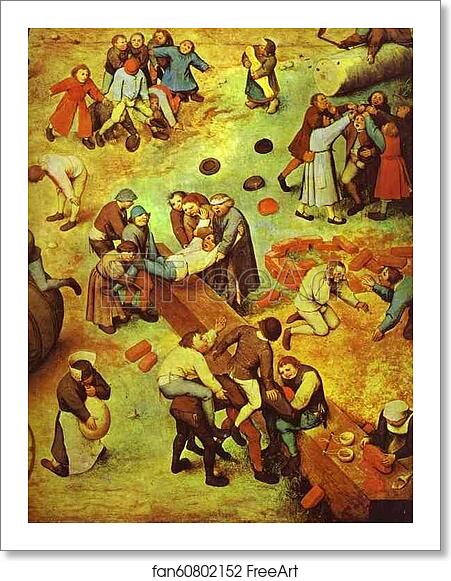 Free art print of Children's Games. Detail by Pieter Bruegel The Elder Free art print of Children's Games. Detail by Pieter Bruegel The Elder