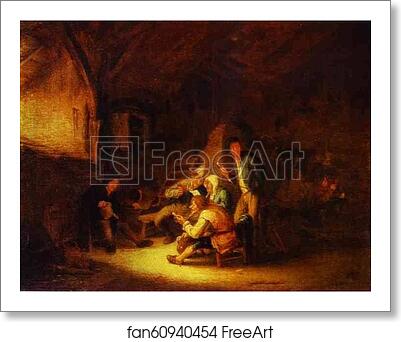 Free art print of Reading a Letter by Isaack Van Ostade