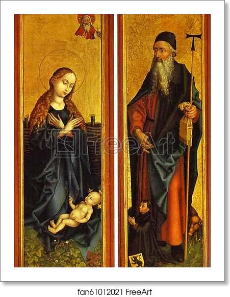 Free art print of Nativity and St. Anthony by Martin Schongauer Free art print of Nativity and St. Anthony by Martin Schongauer