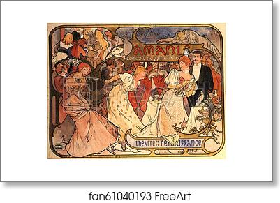Free art print of Amants by Alphonse Mucha Free art print of Amants by Alphonse Mucha