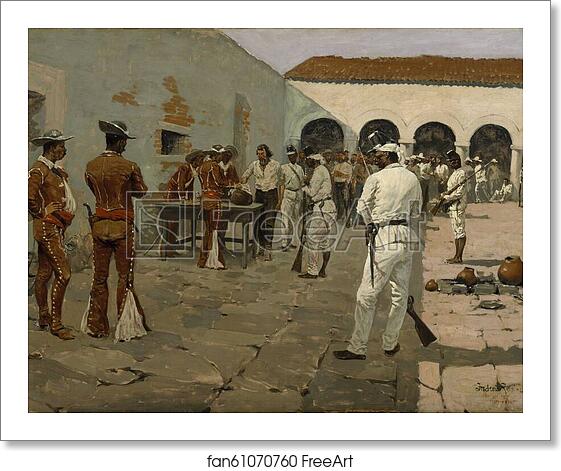 Free art print of The Mier Expedition: The Drawing of the Black Bean (Prisoners Drawing Their Beans) by Frederic Remington Free art print of The Mier Expedition: The Drawing of the Black Bean (Prisoners Drawing Their Beans) by Frederic Remington