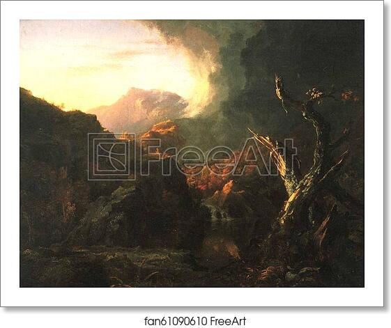 Free art print of Landscape with Dead Tree by Thomas Cole